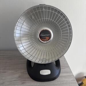 Presto Heat Dish Parabolic Electric Heater 1000W 120V Portable Fan Tested Works